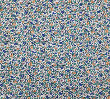 Great Value - Wide Width Floral Cotton - Blue and Yellow Flowers