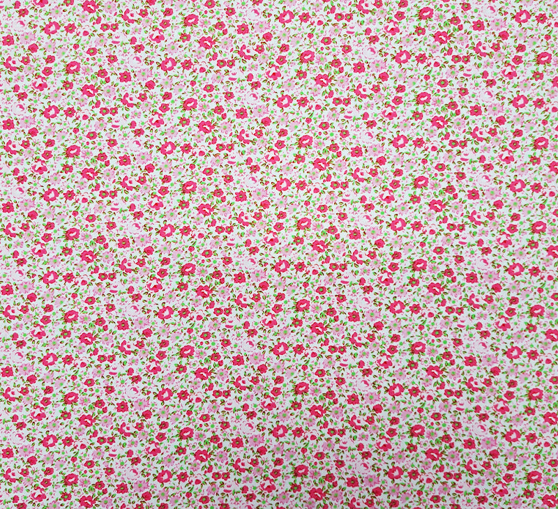 Great Value - Wide Width Floral Cotton - Floral Meadow - Pink