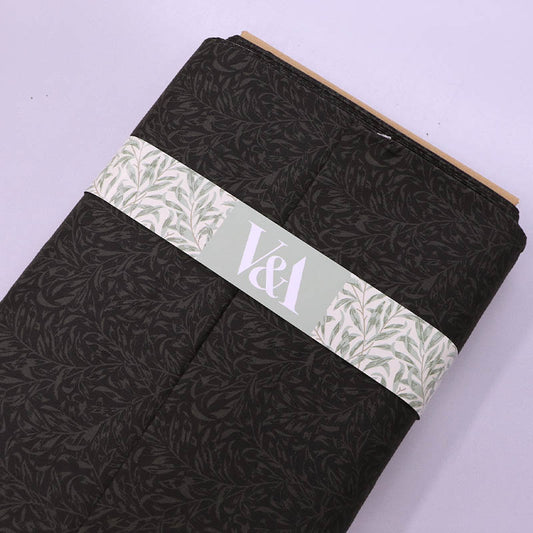 William Morris Quilting Cotton - Black - Willow Bough