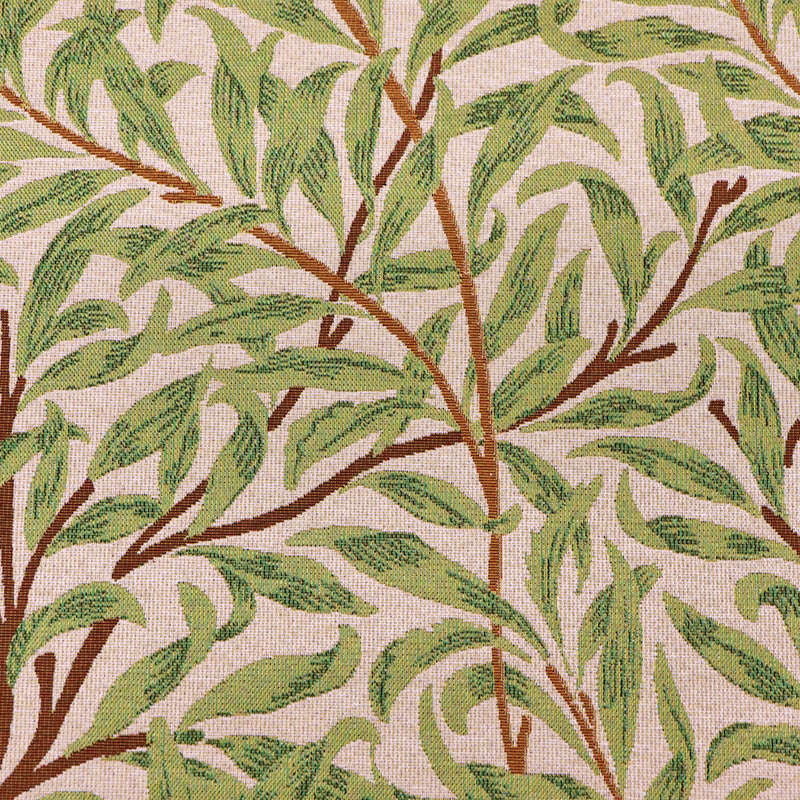 80% Cotton 20% Polyester William Morris Tapestry Fabric - Willow Bough Sage Green and Taupe