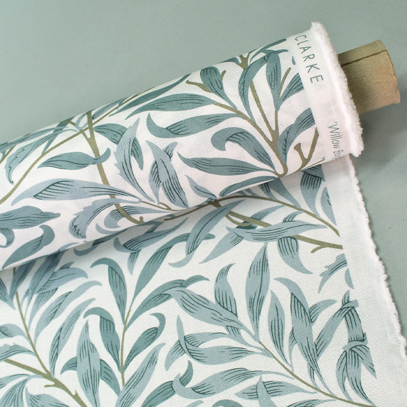 William Morris Willow Bough Fabric - Mineral Blue