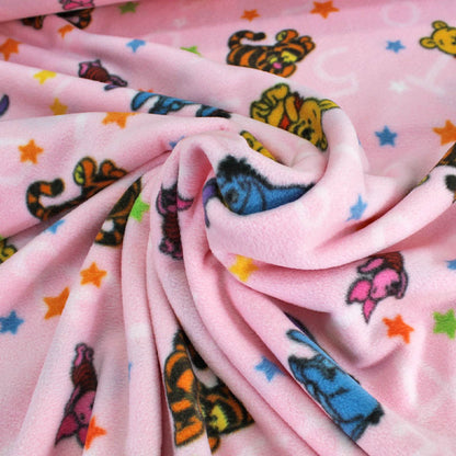 100% Polyester Winnie the Pooh Pink Polar Fleece Fabric