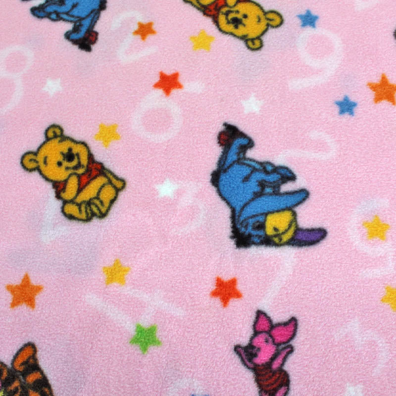 100% Polyester Winnie the Pooh Pink Polar Fleece Fabric