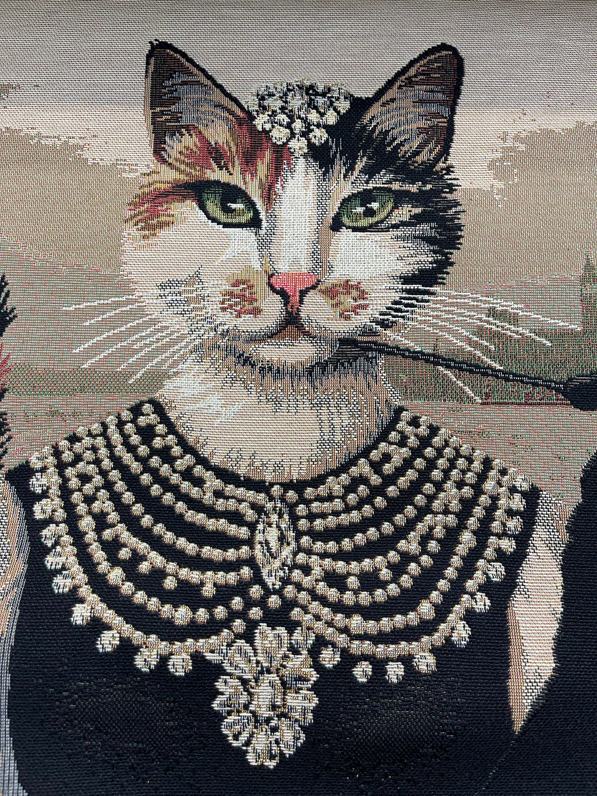 Cat Print Panel Tapestry Fabric