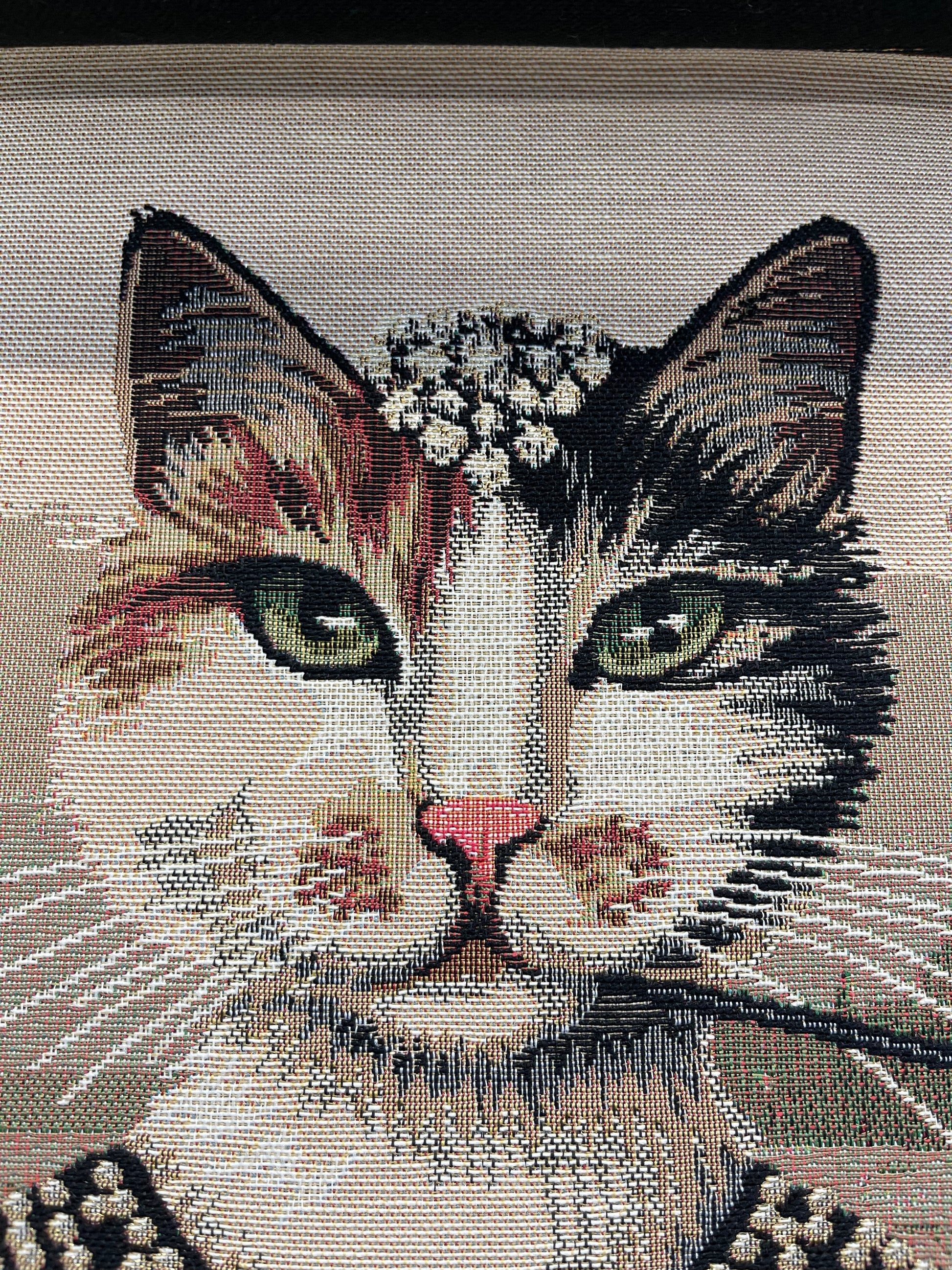 Cat Print Panel Tapestry Fabric