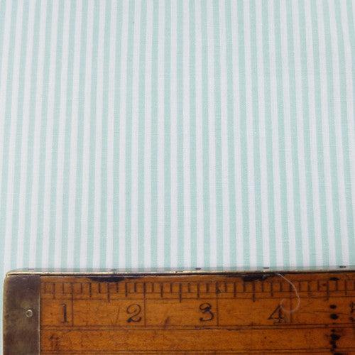 60CM Chambray Cotton - Mint - Stripe