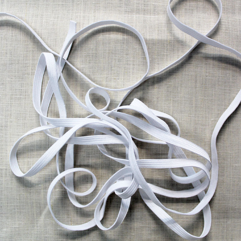 Two Metres of 7mm White Soft Elastic