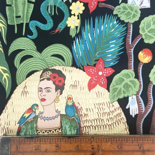 Frida's Garden Cotton by Alexander Henry - Black