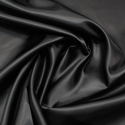 black satin dressmaking fabric