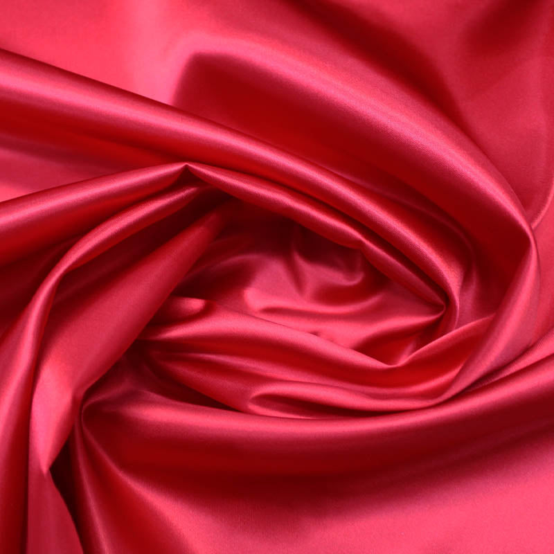 red acetate satin fabric