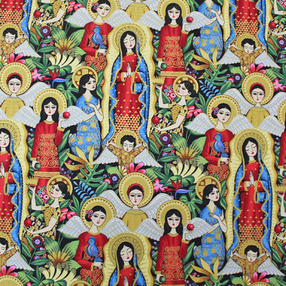 Alexander Henry fabric UK Golden choir print