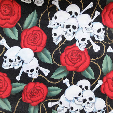Skulls and Roses Cotton by Alexander Henry