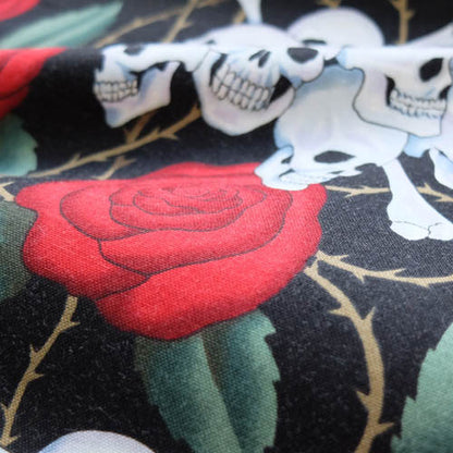 Skulls and Roses Cotton by Alexander Henry