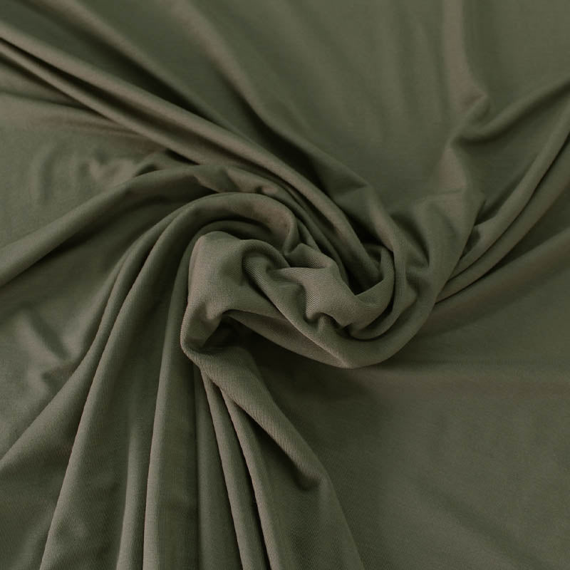Bamboo Jersey Fabric - Khaki Green