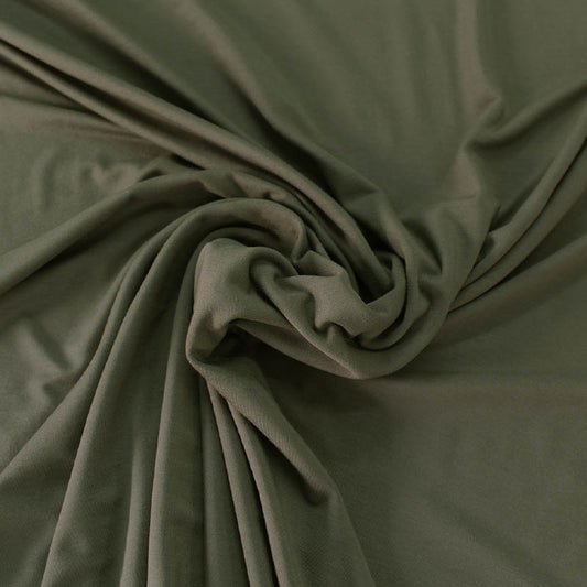 Bamboo Jersey Fabric - Khaki Green
