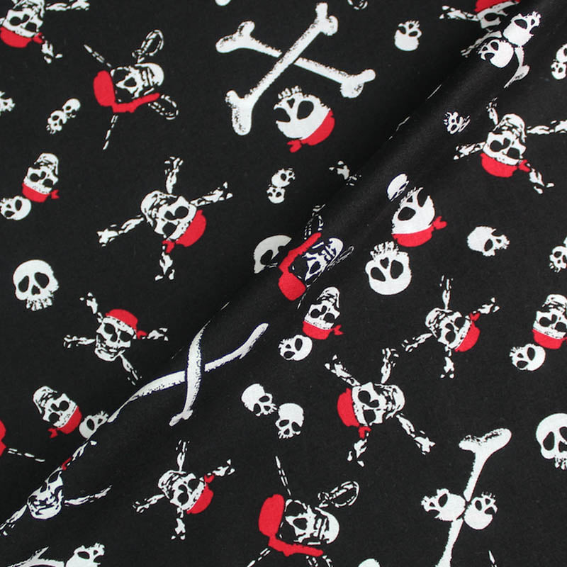 Printed Novelty Black Cotton - The Queen Anne's Revenge
