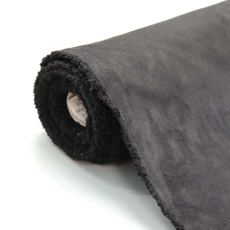 Suedette Faux Suede Fabric | Black | Fabrics Galore