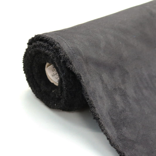 100% Polyester Black Faux Suede Fabric