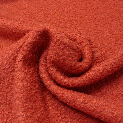 Orange Bouclé Coating Fabric