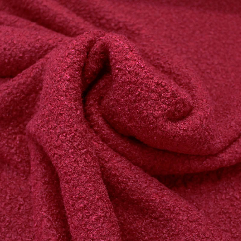 Boucle Coating Fabric - Red