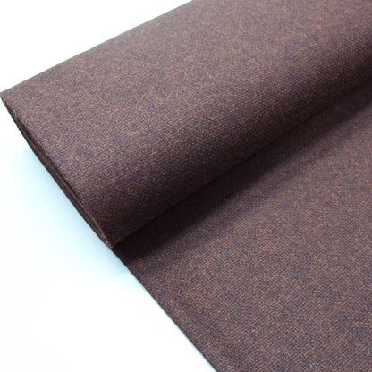 Chocolate brown 100% wool fabric