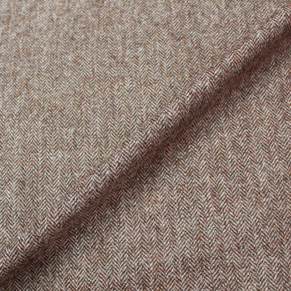 Brown Dressmaking Wool - Granola Herringbone