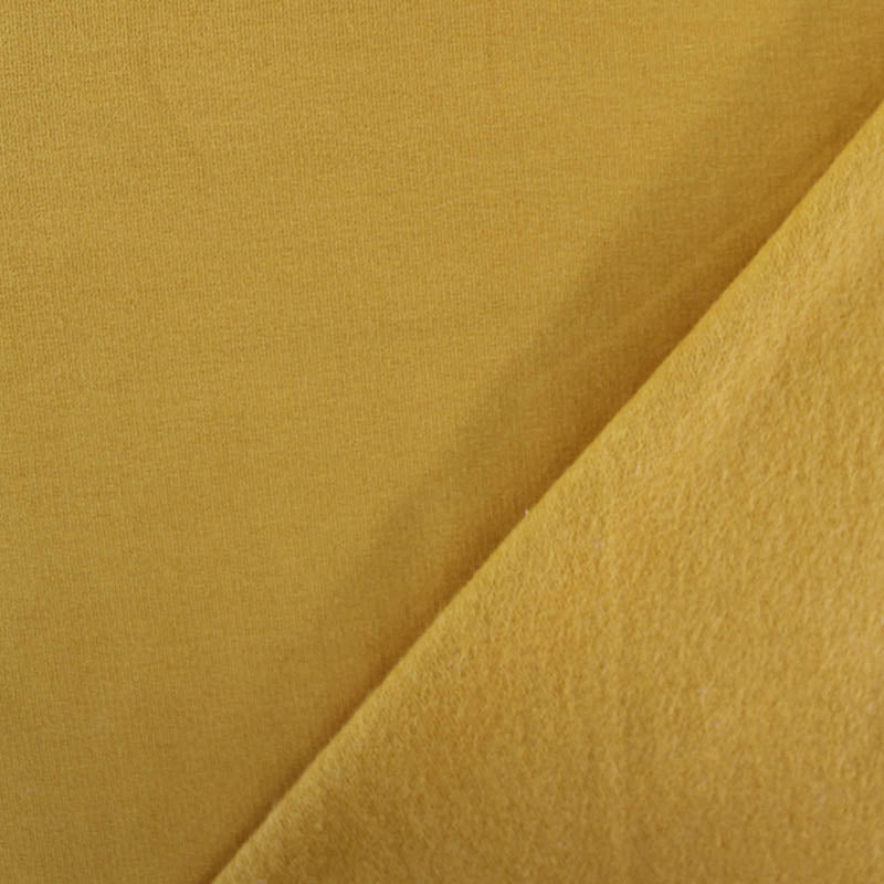 Cotton Elastane Brushed Back Sweatshirt - Mustard Yellow