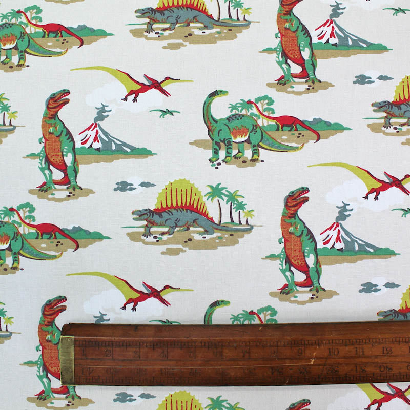 Cath Kidston Home Furnishing Fabric Dino in Multi