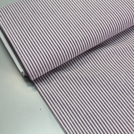 purple stripe cotton chambray fabric
