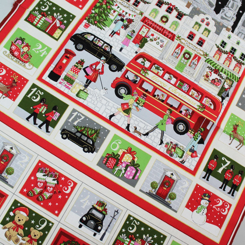 Christmas Advent Calendar Panel - London Shopping