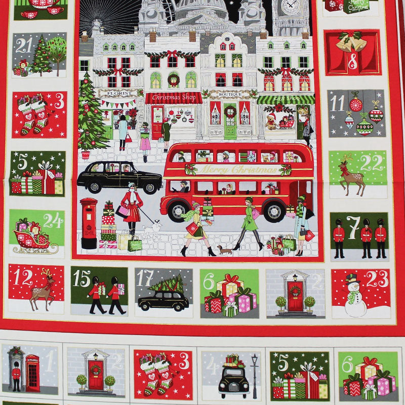 Christmas Advent Calendar Panel - London Shopping