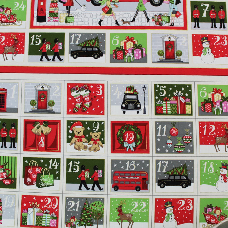 Christmas Advent Calendar Panel - London Shopping