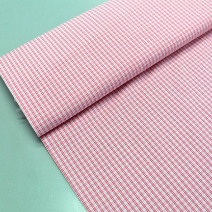 Cotton Dressmaking Seersucker Check - Pink