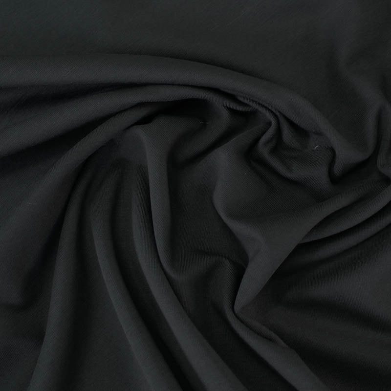 Black Bamboo Jersey Fabric