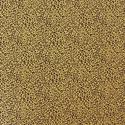 Cotton Leopard Print Fabric - Mustard