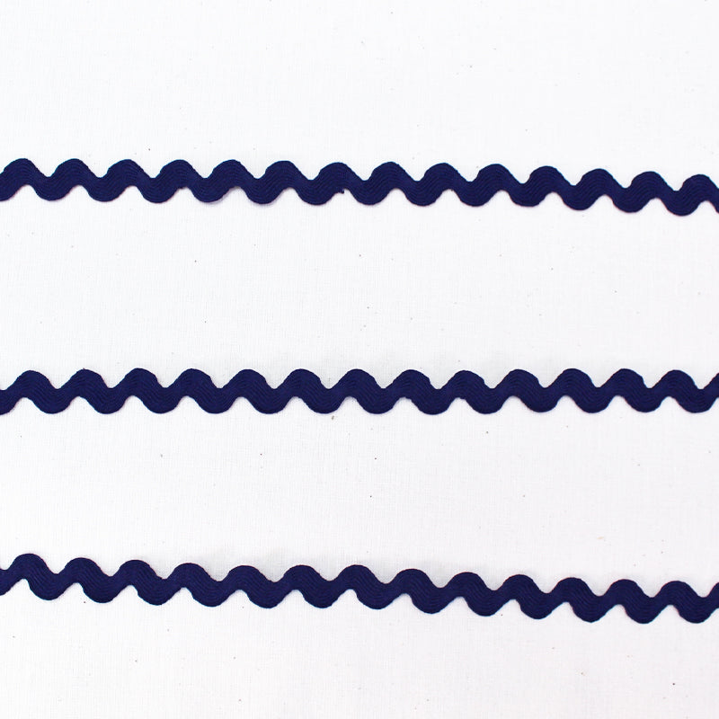 Navy Blue ric-rac trim