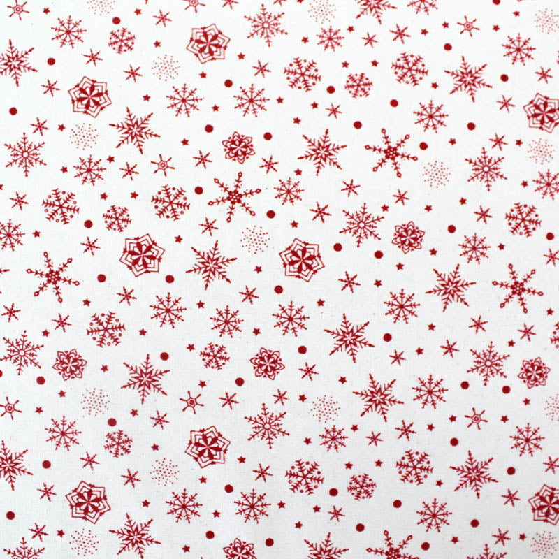 Cream and Red Scandi Christmas Fabric