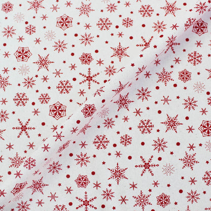 Cream Christmas Craft Cotton - Snow is Falling