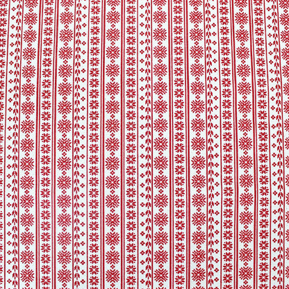 Red and Cream Christmas Cotton Fabric