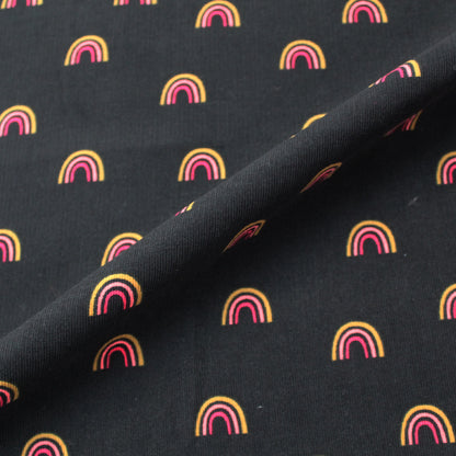 Dressmaking Black Corduroy - Pink and Mustard Rainbows