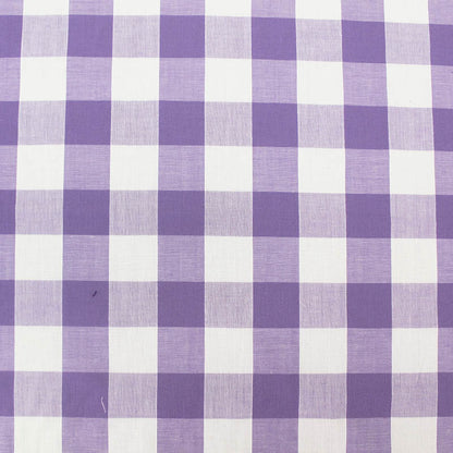 Large Gingham Lilac dressmaking Fabric