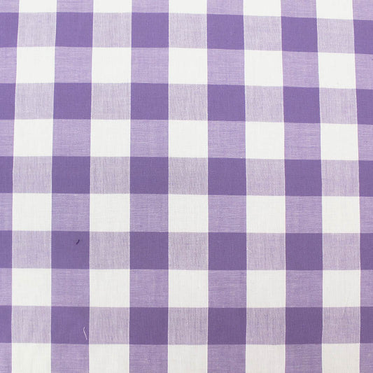 Large Gingham Lilac dressmaking Fabric