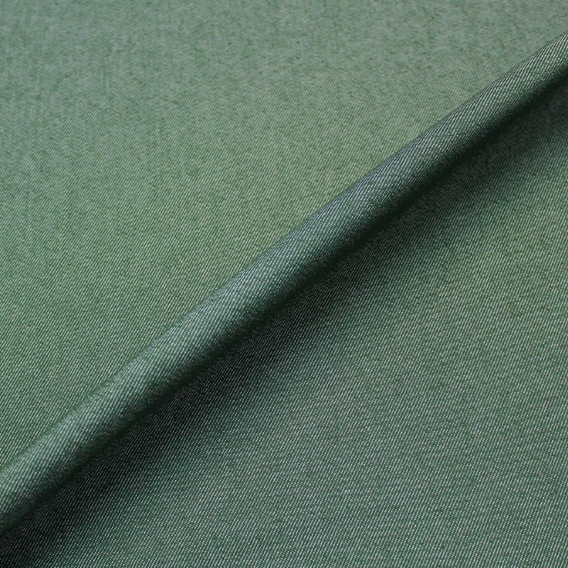Dark Green Stretch Denim Fabric