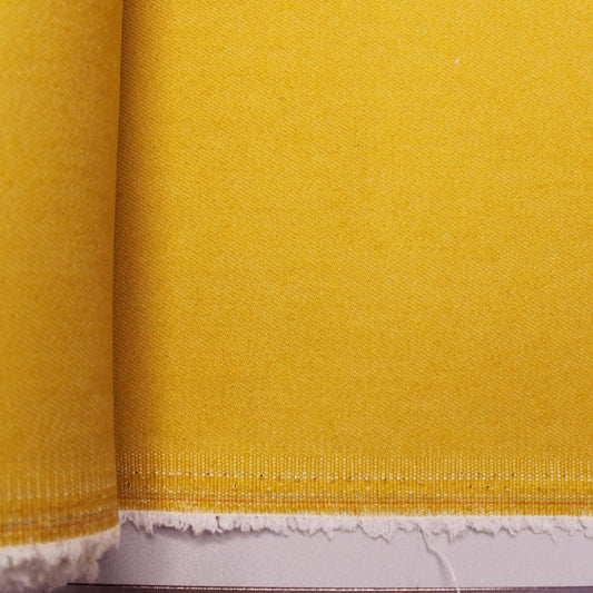 Dressmaking Coloured Stretch Denim - Mustard Yellow