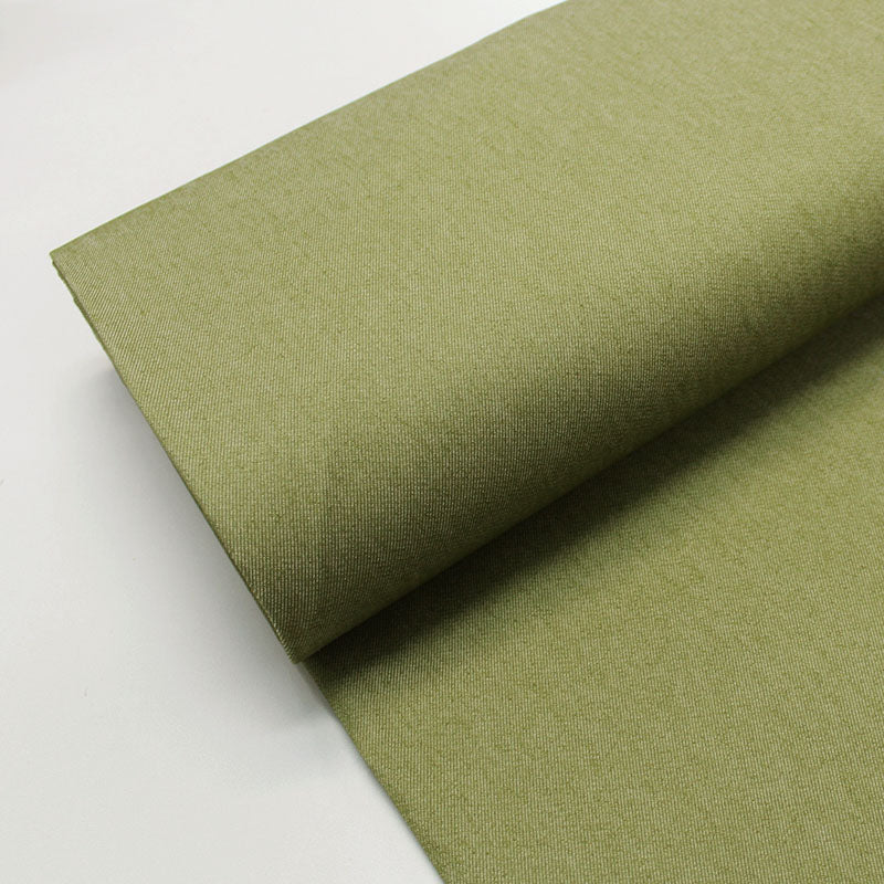 65% Cotton 33% Polyester 2% Spandex Olive Green Stretch Denim Fabric