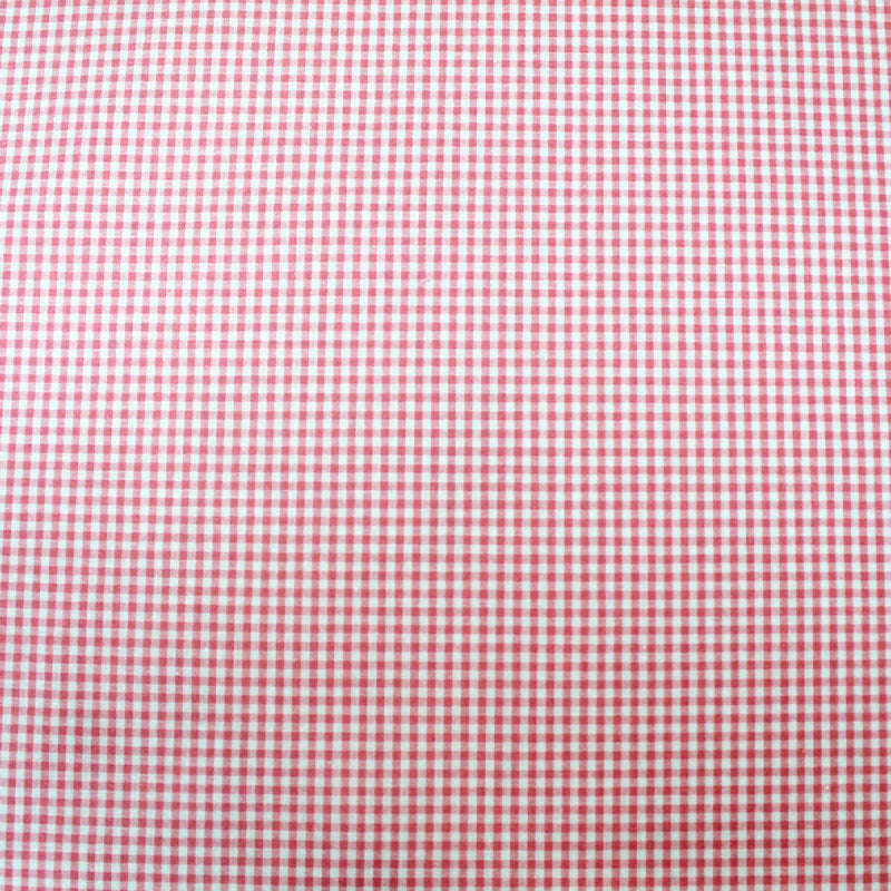 Candy Pink Mini Gingham Fabric