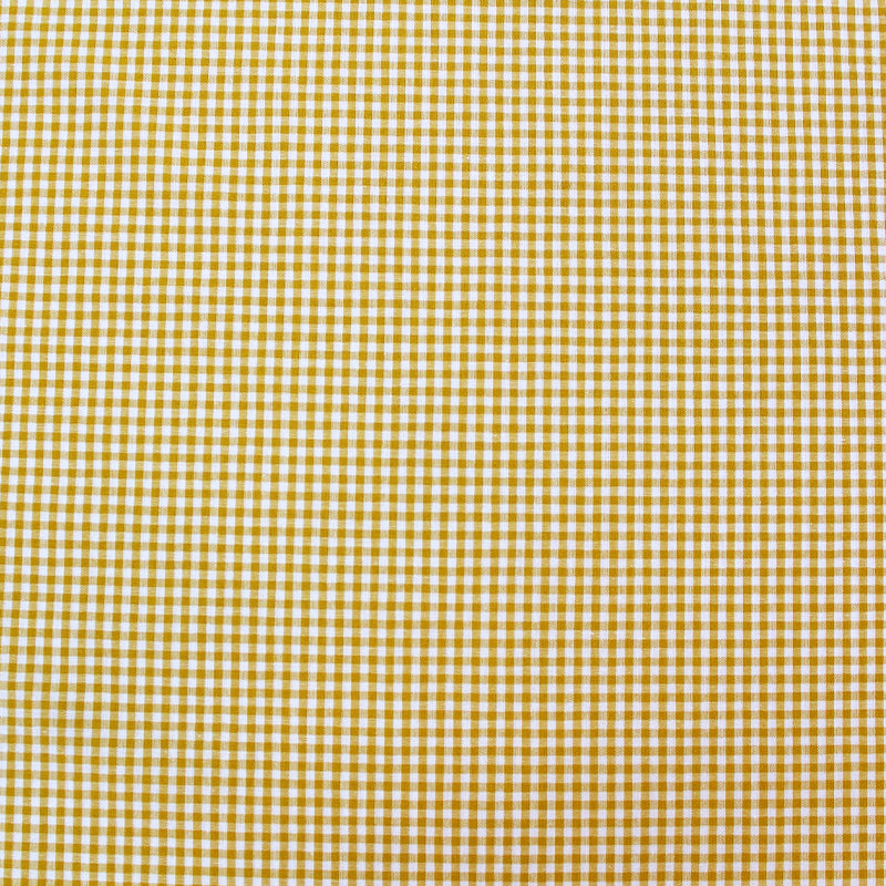 Dark Yellow Mini Gingham Fabric