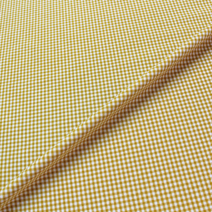 Dark Yellow Mini Gingham Fabric