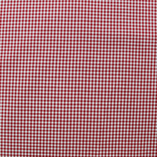 Dressmaking Cotton - Mini Gingham - Red and White