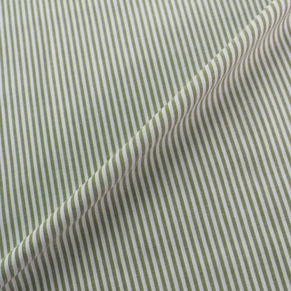 Dressmaking Cotton Chambray Stripe - Sage Green